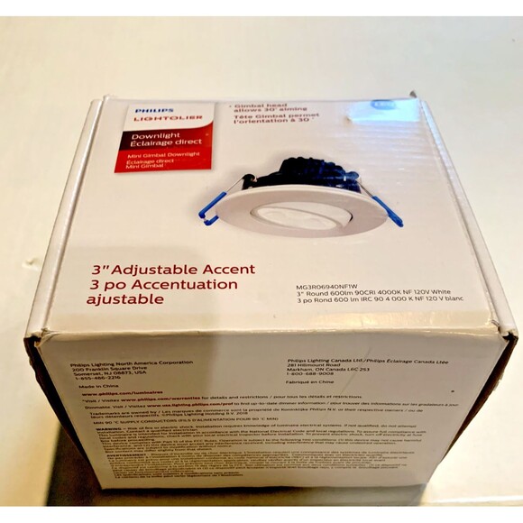 Philips Lightolier 3" Adjustable LED Gimbal Lights - NEW (SEE PHOTO) - Picture 4 of 6